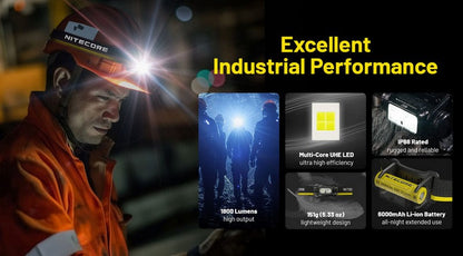 Lampe Frontale Nitecore NU53 - 1800 Lumens rechargeable  NYCTALOPE  