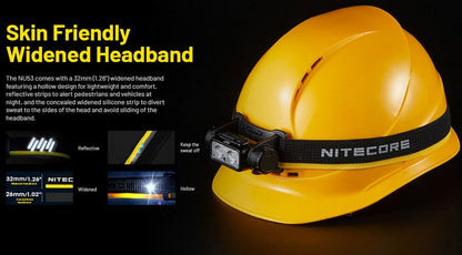 Lampe Frontale Nitecore NU53 - 1800 Lumens rechargeable  NYCTALOPE  