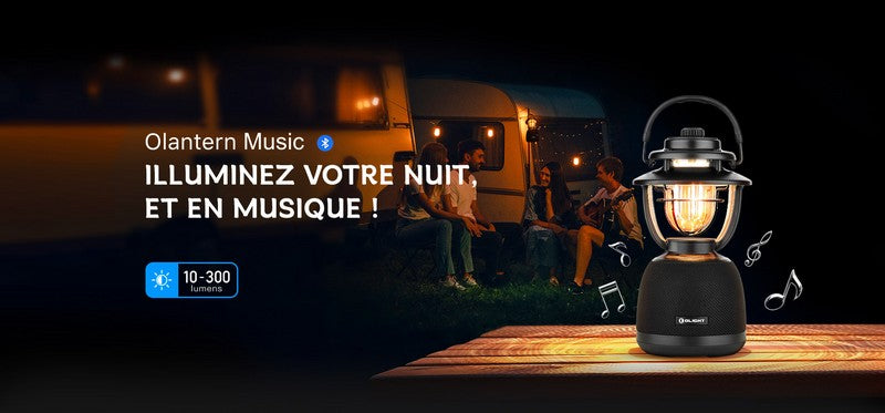 Olight Olantern Music - Lampe de camping avec enceinte stéréo  NYCTALOPE  