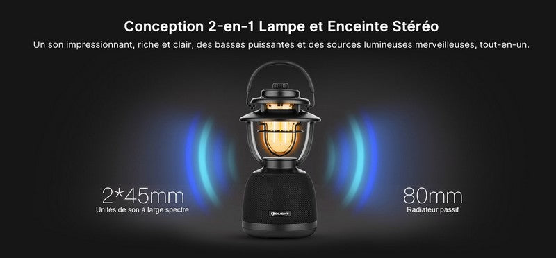 Olight Olantern Music - Lampe de camping avec enceinte stéréo  NYCTALOPE  
