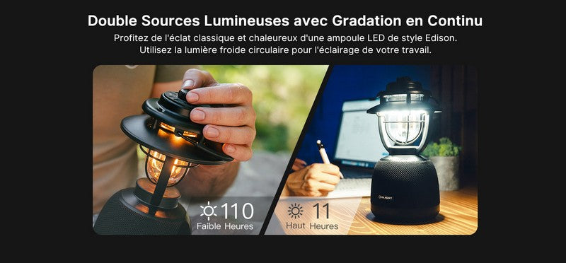 Olight Olantern Music - Lampe de camping avec enceinte stéréo  NYCTALOPE  
