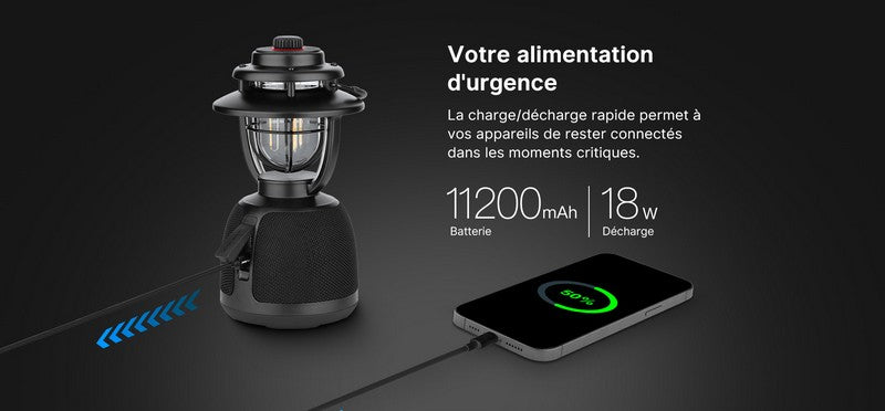 Olight Olantern Music - Lampe de camping avec enceinte stéréo