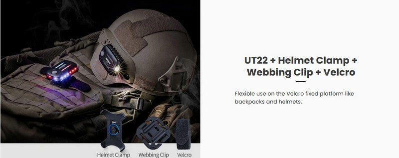 Lampe Multifonction Nextorch UT22L (Molle et Clip) - 11 Lumens - rouge et bleu clignotant - warning light  NYCTALOPE  