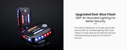 Lampe Multifonction Nextorch UT22L (Molle et Clip) - 11 Lumens - rouge et bleu clignotant - warning light  NYCTALOPE  