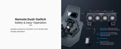 Lampe Tactique Nextorch P20 - 4000 Lumens - phare pour bouclier balistique  NYCTALOPE  