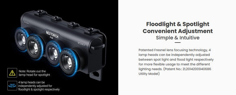 Lampe Tactique Nextorch P20 - 4000 Lumens - phare pour bouclier balistique  NYCTALOPE  