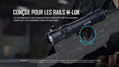 Lampe Torche Olight Odin GL - 1500 Lumens - Fixation Picatanny et Switch - Laser Vert  NYCTALOPE  