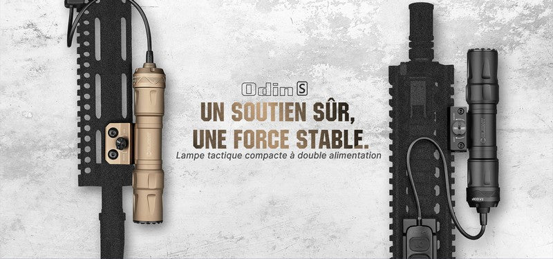 Lampe Torche Olight Odin S – 1500 Lumens – Fixation M-LOK ou Picatinny  NYCTALOPE  