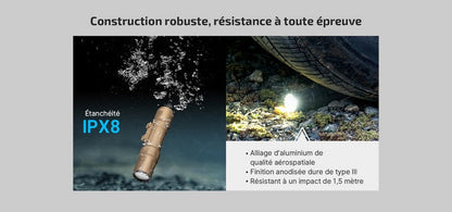 Lampe Torche Olight Odin S – 1500 Lumens – Fixation M-LOK ou Picatinny  NYCTALOPE  