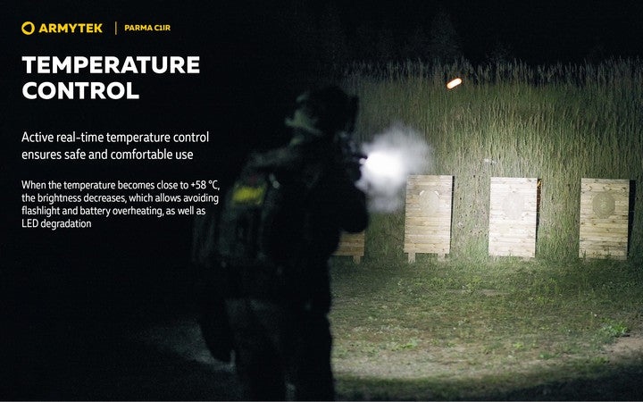Armytek Parma C1IR- Lampe tactique blanche et infrarouge pour arme ou casque