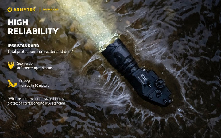 Armytek Parma C1IR- Lampe tactique blanche et infrarouge pour arme ou casque