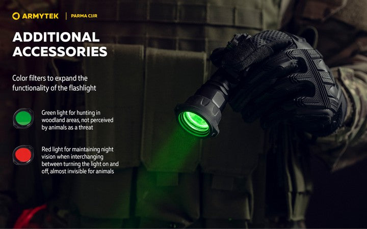 Armytek Parma C1IR- Lampe tactique blanche et infrarouge pour arme ou casque