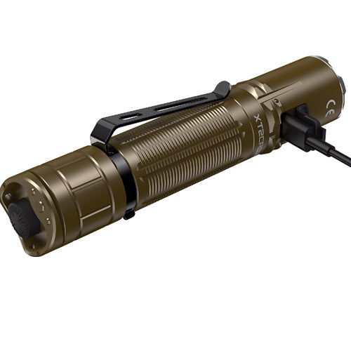 Lampe Torche Klarus XT2CR PRO DESERT TAN – 2100 Lumens tactique et rechargeable  NYCTALOPE  