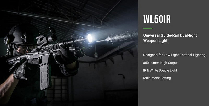 Lampe arme à feu Nextorch WL50iR - 860Lumens - Infra rouge - Fixation sur rail picatinny  NYCTALOPE  