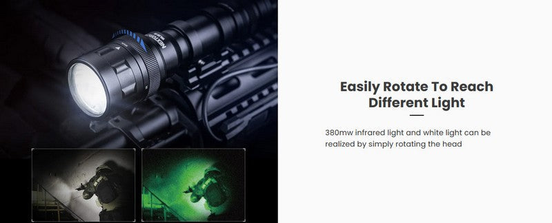 Lampe arme à feu Nextorch WL50iR - 860Lumens - Infra rouge - Fixation sur rail picatinny  NYCTALOPE  