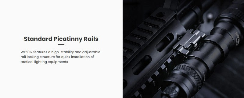 Lampe arme à feu Nextorch WL50iR - 860Lumens - Infra rouge - Fixation sur rail picatinny  NYCTALOPE  