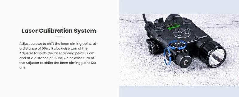 Lampe arme à feu Nextorch WL60 - 700Lumens - laser vert - Fixation sur rail  NYCTALOPE  