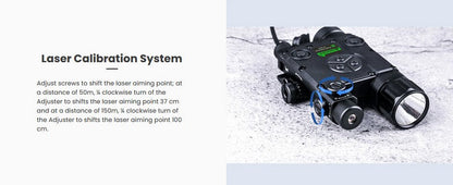 Lampe arme à feu Nextorch WL60 - 700Lumens - laser vert - Fixation sur rail  NYCTALOPE  