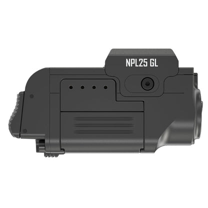 Lampe rechargeable pour arme Nitecore NPL25GL - 900 Lumens et laser vert  NYCTALOPE  