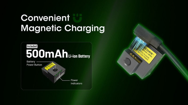 Lampe rechargeable pour arme Nitecore NPL25GL - 900 Lumens et laser vert  NYCTALOPE  