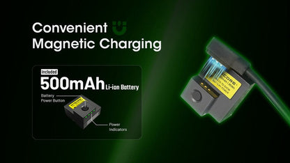 Lampe rechargeable pour arme Nitecore NPL25GL - 900 Lumens et laser vert  NYCTALOPE  