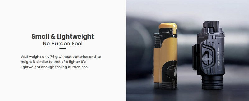 Lampe arme de poing Nextorch WL11 - 650 Lumens - Fixation sur rail  NYCTALOPE  