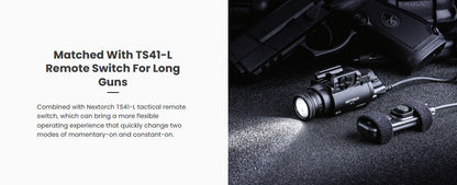 Lampe arme de poing Nextorch WL13 - 1300Lumens - Fixation sur rail  NYCTALOPE  