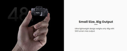 Lampe arme de poing Nextorch WL14 - 500 Lumens - Rechargeable - Fixation sur rail  NYCTALOPE  