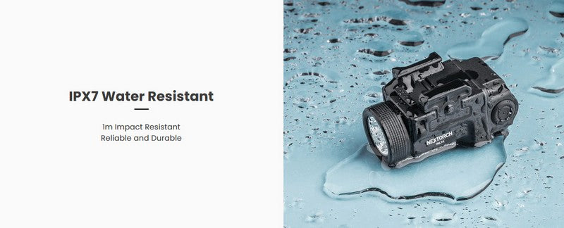 Lampe arme de poing Nextorch WL14 - 500 Lumens - Rechargeable - Fixation sur rail  NYCTALOPE  