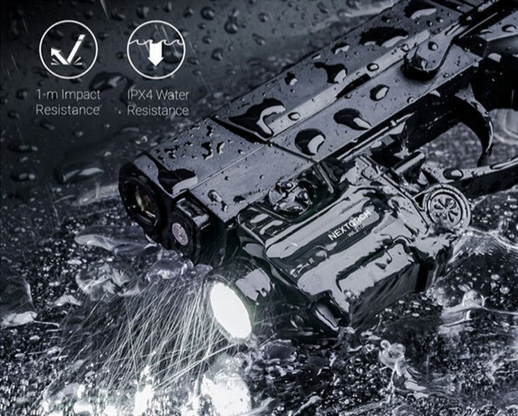 Lampe arme de poing Nextorch WL21G - 650 Lumens + laser vert - Fixation sur rail  NYCTALOPE  