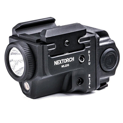 Lampe arme de poing Nextorch WL22G - 650 Lumens + laser vert - Fixation sur rail  NYCTALOPE  