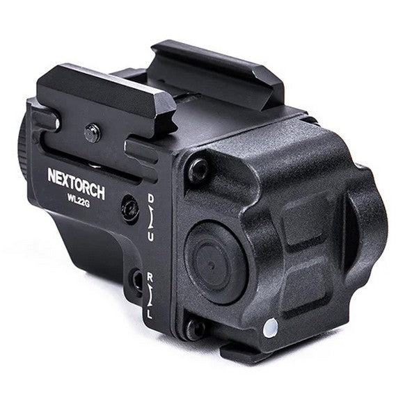 Lampe arme de poing Nextorch WL22G - 650 Lumens + laser vert - Fixation sur rail  NYCTALOPE  