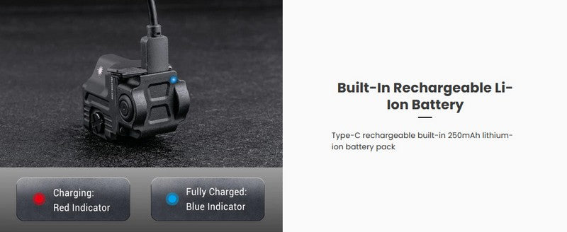 Lampe arme de poing Nextorch WL22G - 650 Lumens + laser vert - Fixation sur rail  NYCTALOPE  