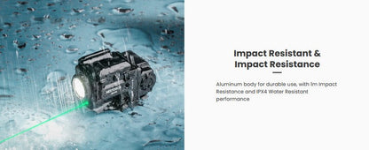 Lampe arme de poing Nextorch WL22G - 650 Lumens + laser vert - Fixation sur rail  NYCTALOPE  