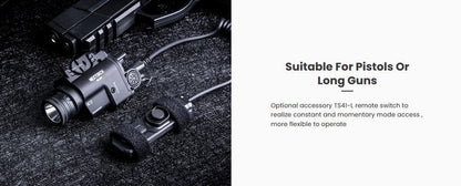 Lampe arme de poing Nextorch WL23G - 1300Lumens + laser vert - Fixation sur rail  NYCTALOPE  