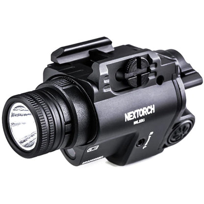 Lampe arme de poing Nextorch WL23R - 1300 Lumens + laser rouge - Fixation sur rail - NYCTALOPE