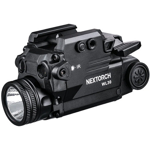 Lampe arme de poing Nextorch WL30 - 400 Lumens - laser vert et IR Infra rouge - Fixation sur rail Nextorch