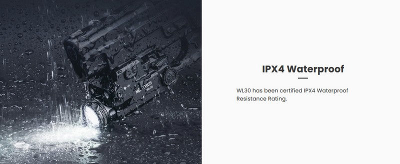 Lampe arme de poing Nextorch WL30 - 400 Lumens - laser vert et IR Infra rouge - Fixation sur rail  NYCTALOPE  