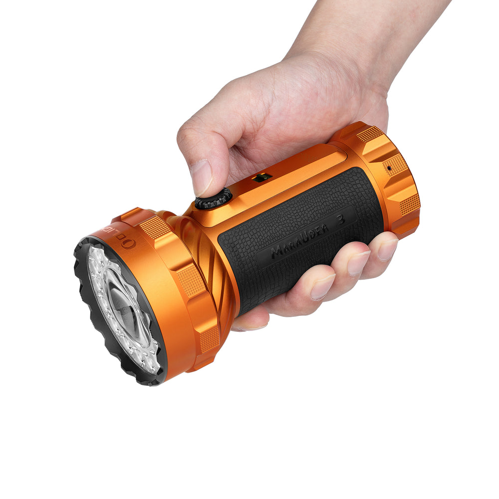 Olight Marauder 3 - Lampe torche LED rechargeable 25 000 lumens triple faisceau