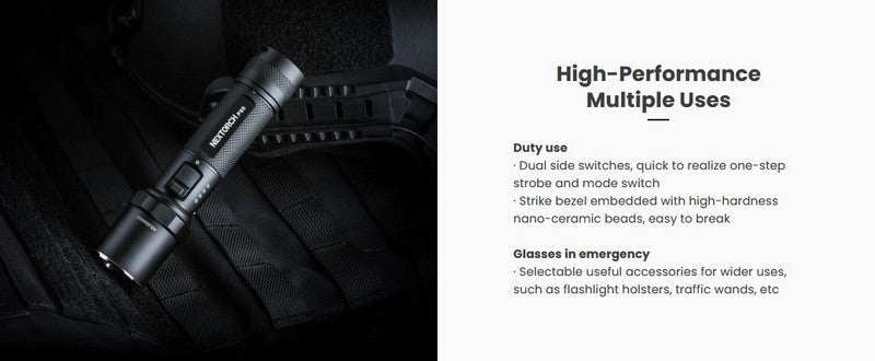 Lampe Torche Nextorch P80 - 1600 Lumens rechargeable USB-C  NYCTALOPE  