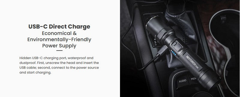 Lampe Torche Nextorch P80 - 1600 Lumens rechargeable USB-C  NYCTALOPE  