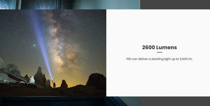 Lampe Torche Nextorch P81 - 2600 Lumens rechargeable  NYCTALOPE  