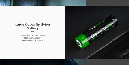 Lampe Torche Nextorch P81 - 2600 Lumens rechargeable  NYCTALOPE  