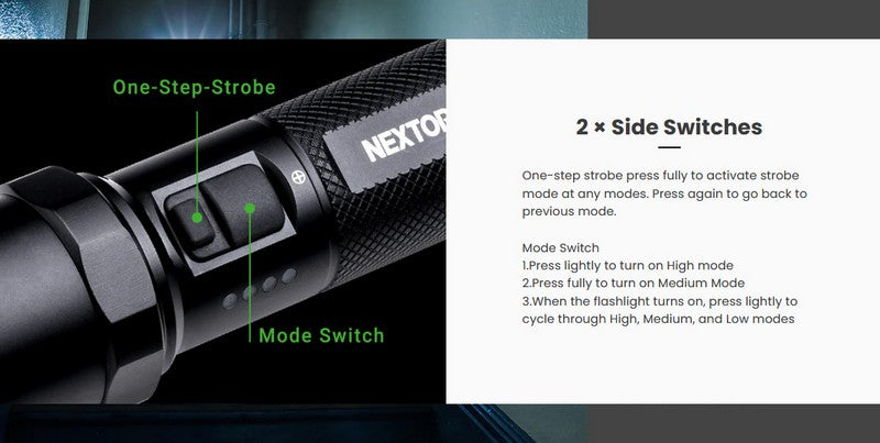 Lampe Torche Nextorch P81 - 2600 Lumens rechargeable  NYCTALOPE  