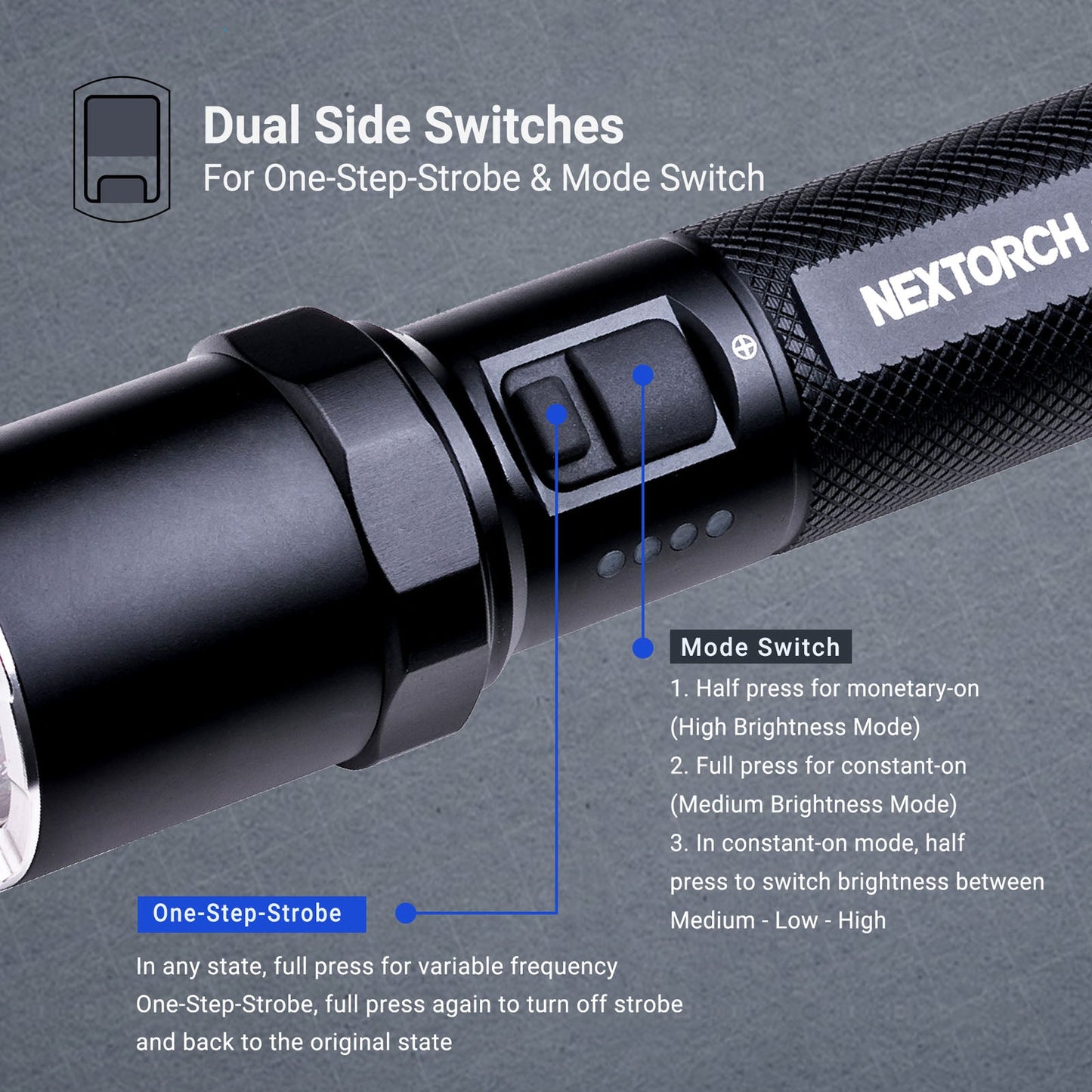 Lampe Torche Nextorch P81B - 3700Lumens rechargeable  NYCTALOPE  