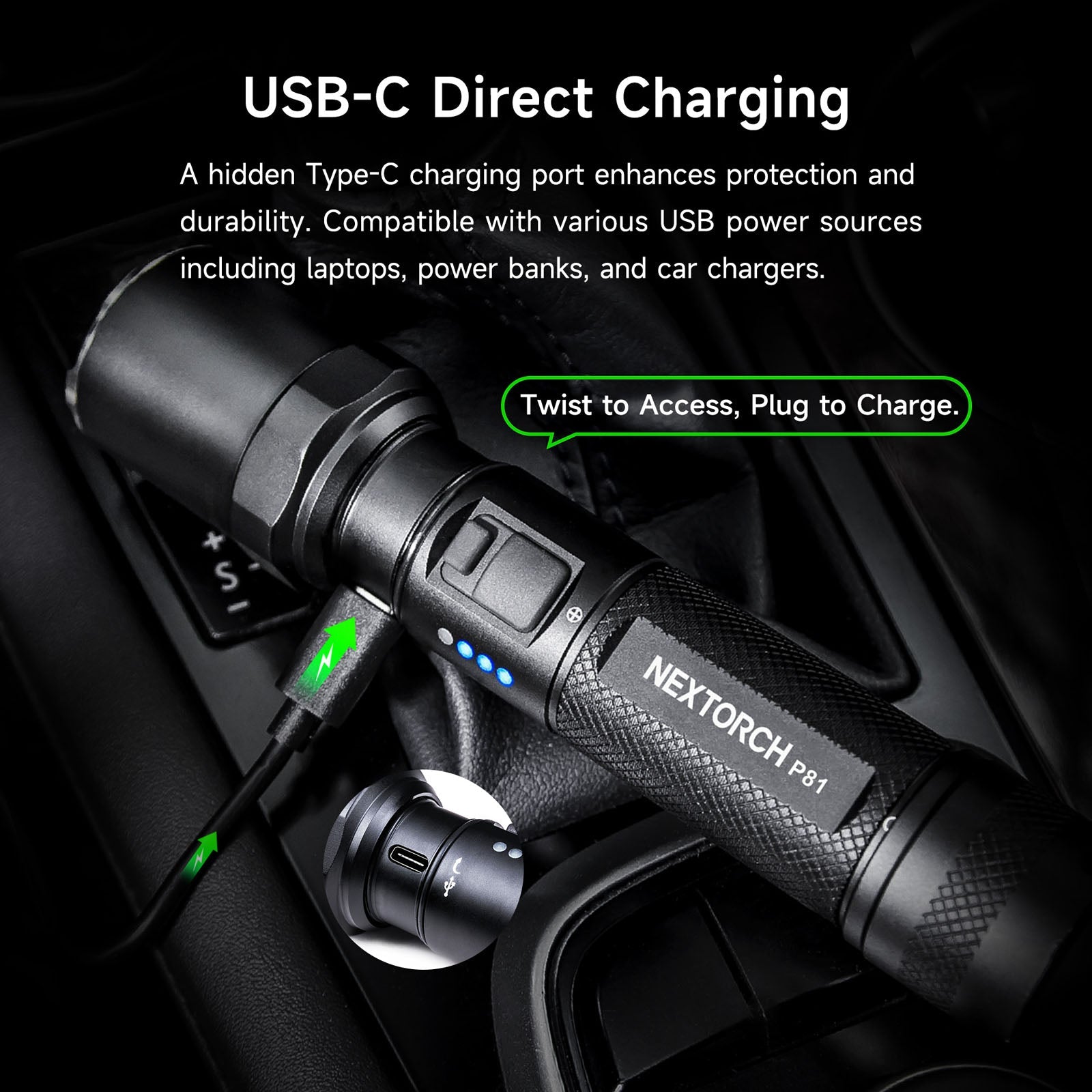 Lampe Torche Nextorch P81B - 3700Lumens rechargeable  NYCTALOPE  