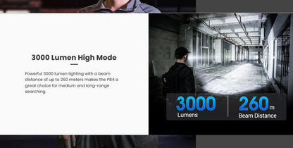 Lampe Torche Nextorch P84 - 3000 Lumens rechargeable - balise de signalisation  NYCTALOPE  