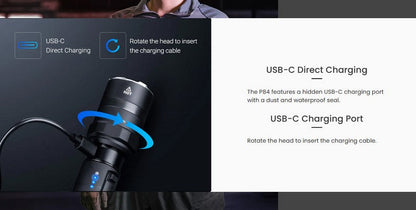 Lampe Torche Nextorch P84 - 3000 Lumens rechargeable - balise de signalisation  NYCTALOPE  