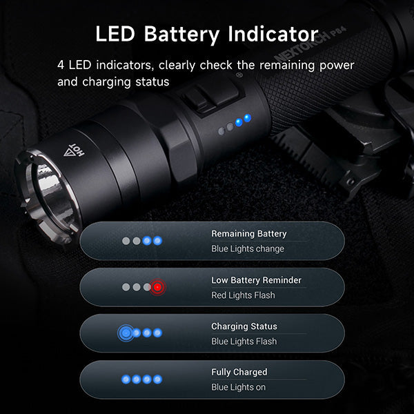 Lampe Torche Nextorch P84B - 3700 Lumens rechargeable - balise de signalisation  NYCTALOPE  