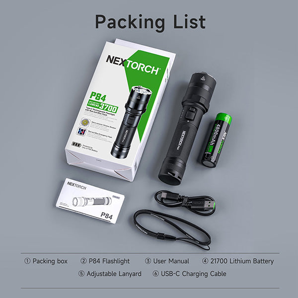 Lampe Torche Nextorch P84B - 3700 Lumens rechargeable - balise de signalisation  NYCTALOPE  